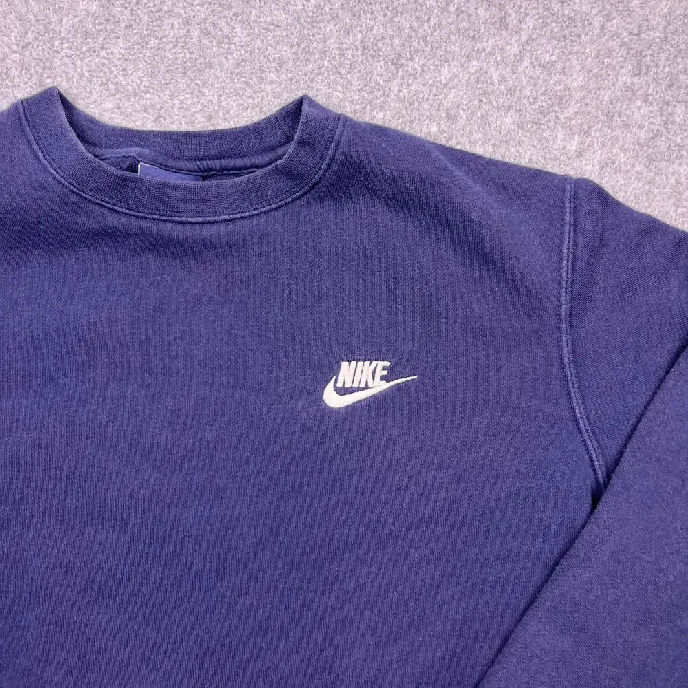 nike sweatshirt blue crew neck long sleeve mens medium